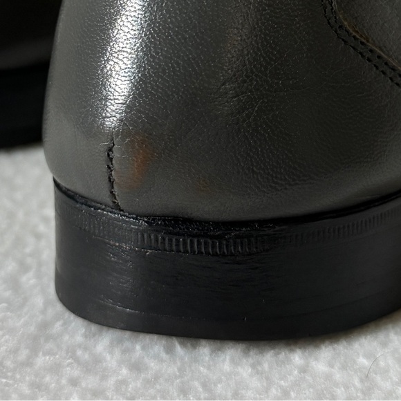 Freeman Size 7 1/2 Gray Leather Mens Dress Shoes - Picture 11 of 16